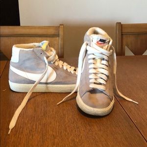 Vintage Grey Nike High Top Sneakers